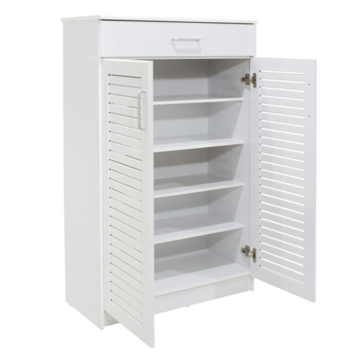 Dulap Pantofi Model Lilith, Alb, 80x37x123 cm Dulap Pantofi Model Lilith, Alb, 80x37x123 cm