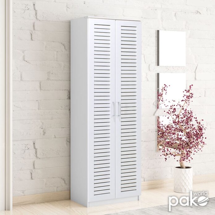 Dulap Pantofi Sante 21 Perechi Alb 60x37x183 cm Dulap Pantofi Sante 21 Perechi Alb 60x37x183 cm