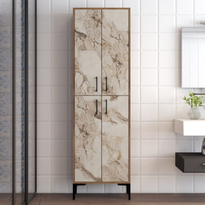 Dulap Pentru Baie Berlina Walnut-Alb Dulap Pentru Baie Berlina Walnut-Alb