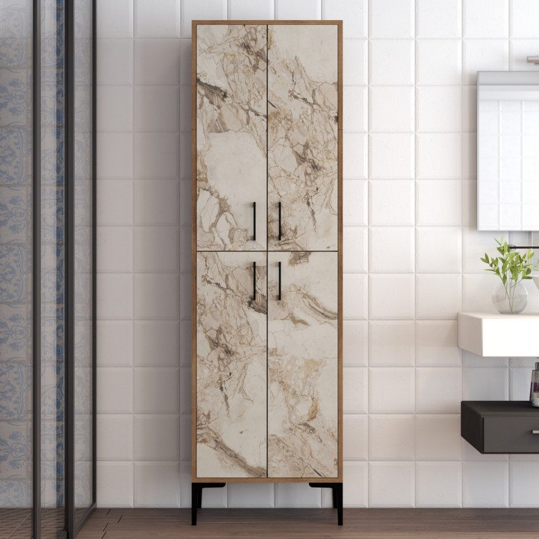 Dulap Pentru Baie Berlina Walnut-Alb Dulap Pentru Baie Berlina Walnut-Alb