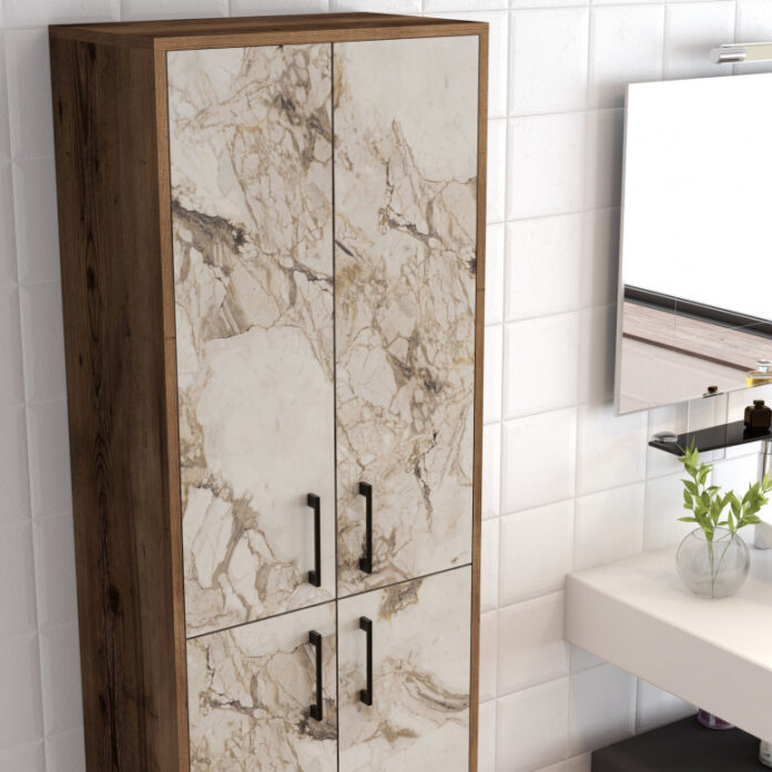 Dulap Pentru Baie Berlina Walnut-Alb Dulap Pentru Baie Berlina Walnut-Alb