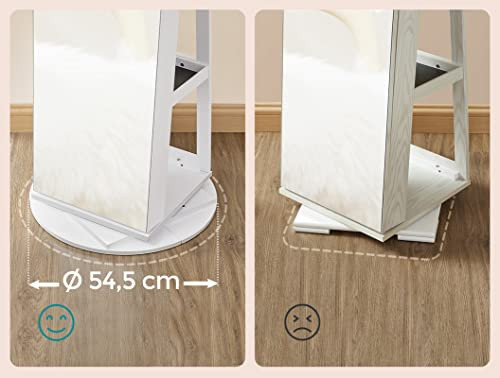 Dulap pentru bijuterii, Songmics, Alb, 55x55x162 cm Dulap pentru bijuterii, Songmics, Alb, 55x55x162 cm