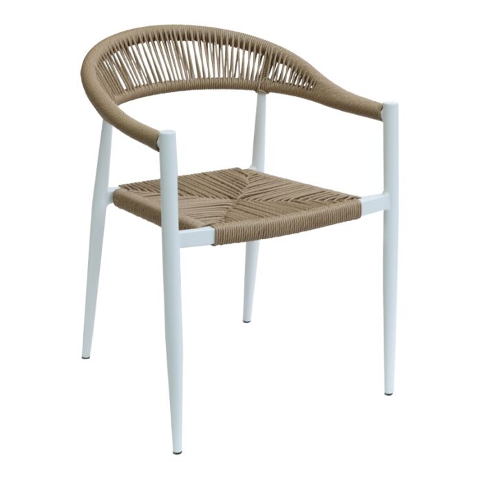 Fotoliu de Gradina Model Fagen, Natural/Alb, 56x60x78 cm Fotoliu de Gradina Model Fagen, Natural/Alb, 56x60x78 cm