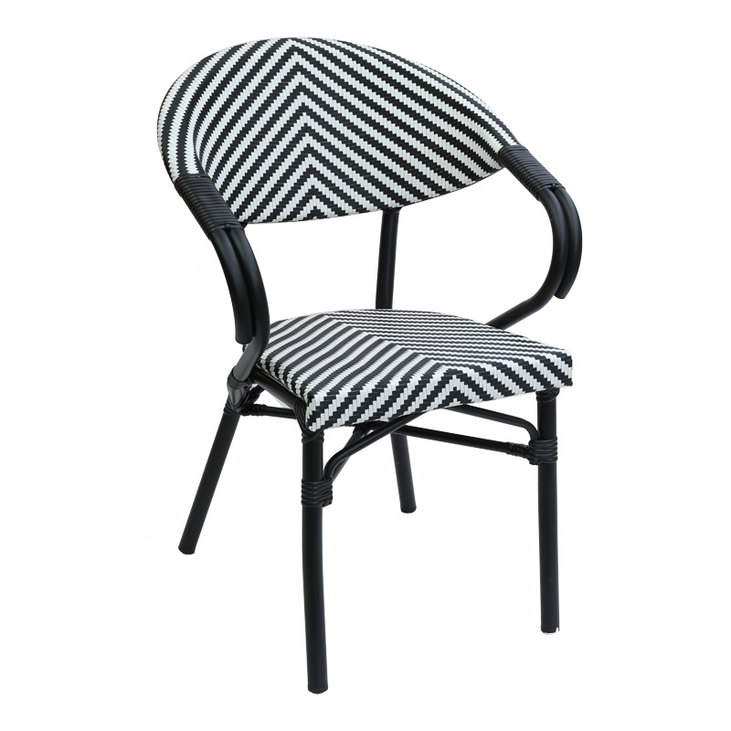 Fotoliu de Gradina Model Isaia, Alb/Negru, 57x57x83 cm Fotoliu de Gradina Model Isaia, Alb/Negru, 57x57x83 cm