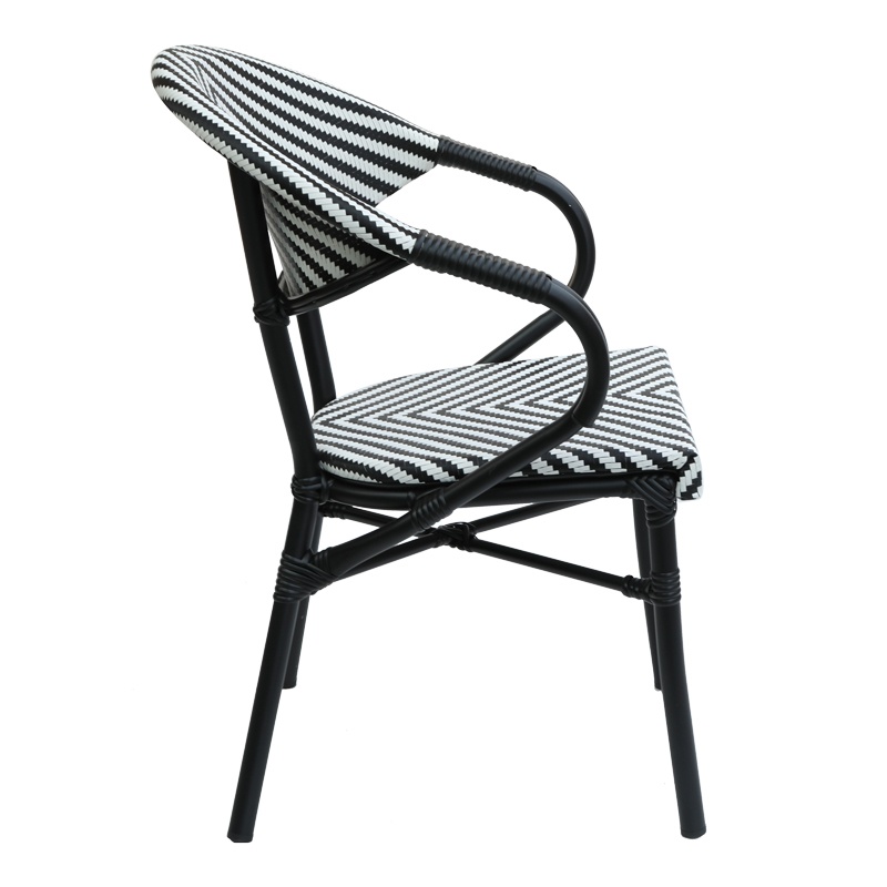 Fotoliu de Gradina Model Isaia, Alb/Negru, 57x57x83 cm Fotoliu de Gradina Model Isaia, Alb/Negru, 57x57x83 cm