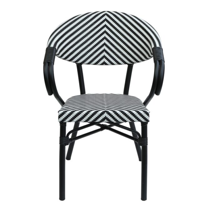 Fotoliu de Gradina Model Isaia, Alb/Negru, 57x57x83 cm Fotoliu de Gradina Model Isaia, Alb/Negru, 57x57x83 cm