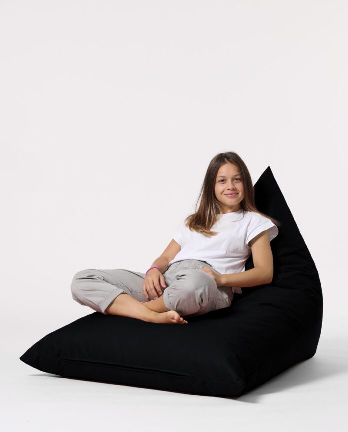 Fotoliu de Grădină tip Bean Bag Model Pyramid, Negru Fotoliu de Grădină tip Bean Bag Model Pyramid, Negru