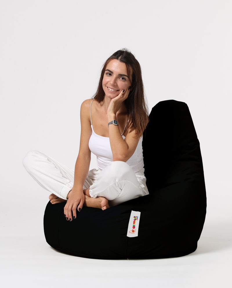 Fotoliu puf de gradina Drop Negru 80x80x33 cm Fotoliu puf de gradina Drop Negru 80x80x33 cm