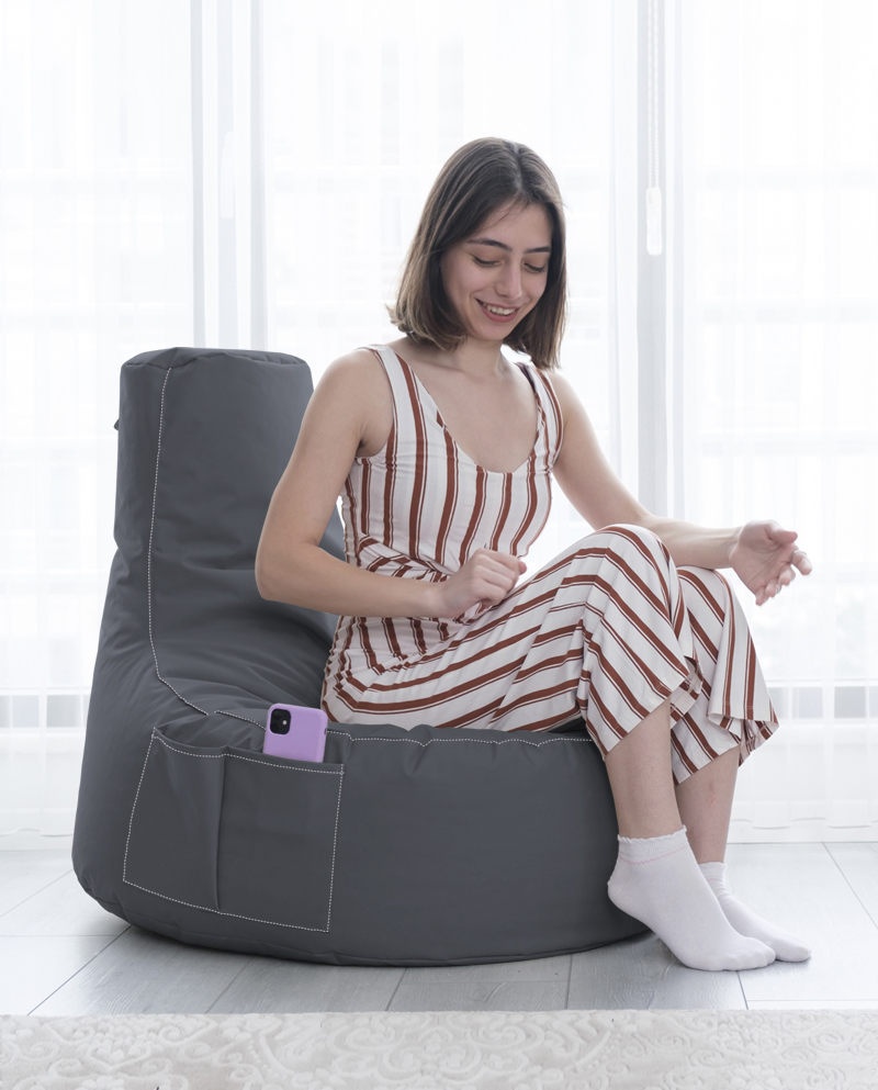 Fotoliu puf de gradina EVA Gri 70x80x35 cm Fotoliu puf de gradina EVA Gri 70x80x35 cm