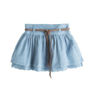 Fusta denim cu margine dantelata Newness Fusta denim cu margine dantelata Newness