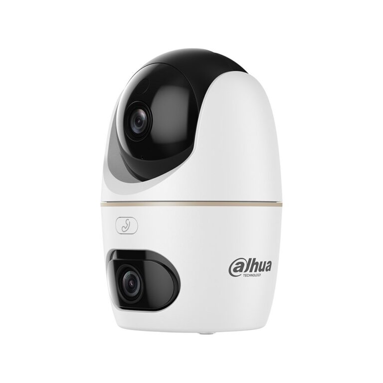 Camera supraveghere WiFi de interior Dahua Hero Dual H5D-5F, Pan/Tilt 360, 5+5MP, WiFi 6, Vedere nocturna, Iluminare Duala inteligenta, Detectie AI persoane/animale, Urmarire inteligenta auto-tracking, Comunicare bidirectionala, Alarma Sonora