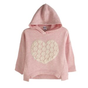 Hanorac roz cu inimioara Newness Hanorac roz cu inimioara Newness