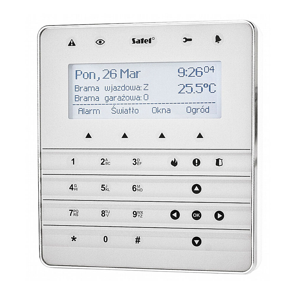 Tastatura LCD cu touch Satel INT-KSG-SSW, 3 butoane functionale, buzzer, functie MACRO Tastatura LCD cu touch Satel INT-KSG-SSW, 3 butoane functionale, buzzer, functie MACRO