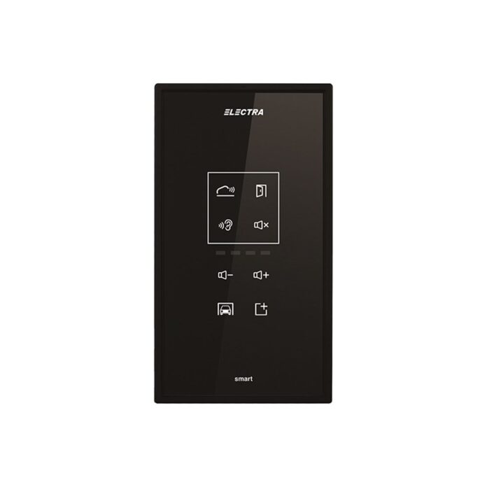 Interfon de interior audio Electra Smart ATM.0S083.ELBTL, ecran sticla securizata, aparent, ABS. negru