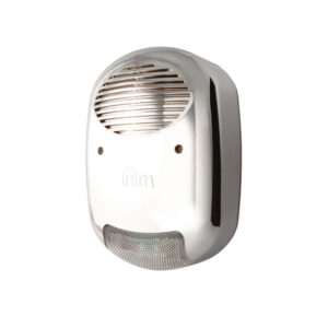 Sirena de exterior cu flash Inim IVY-BFM, 110 dB, anti-spuma, aspect cromat, BUS Sirena de exterior cu flash Inim IVY-BFM, 110 dB, anti-spuma, aspect cromat, BUS