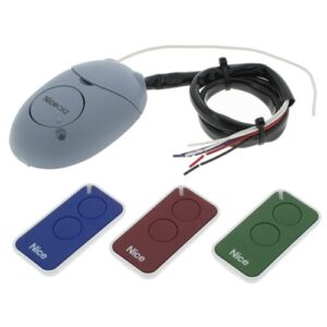 Kit 3 telecomenzi si receptor Nice INTIKIT, 433.92 Mhz, 2 canale, 200 m Kit 3 telecomenzi si receptor Nice INTIKIT, 433.92 Mhz, 2 canale, 200 m