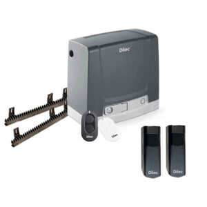 Kit automatizare poarta culisanta Ditec DIT600NESLS, 600 Kg, 600 N, 24 VDC, 433.92 MHz, lungime poarta 20 m Kit automatizare poarta culisanta Ditec DIT600NESLS, 600 Kg, 600 N, 24 VDC, 433.92 MHz, lungime poarta 20 m