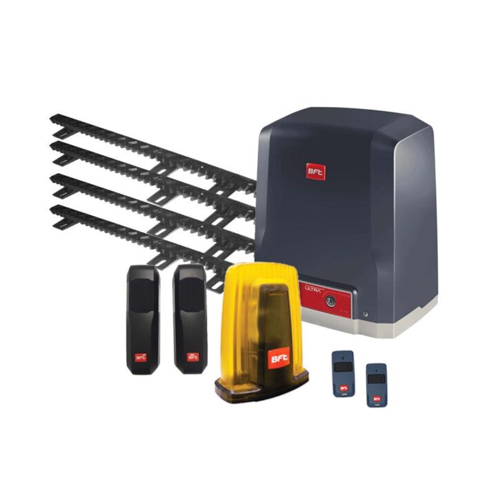 Kit automatizare porti culisante BFT DEIMOS-BT-A400-ULTRA-4XCREMALIERE, 400 Kg, 24 V, limitator magnetic Kit automatizare porti culisante BFT DEIMOS-BT-A400-ULTRA-4XCREMALIERE, 400 Kg, 24 V, limitator magnetic