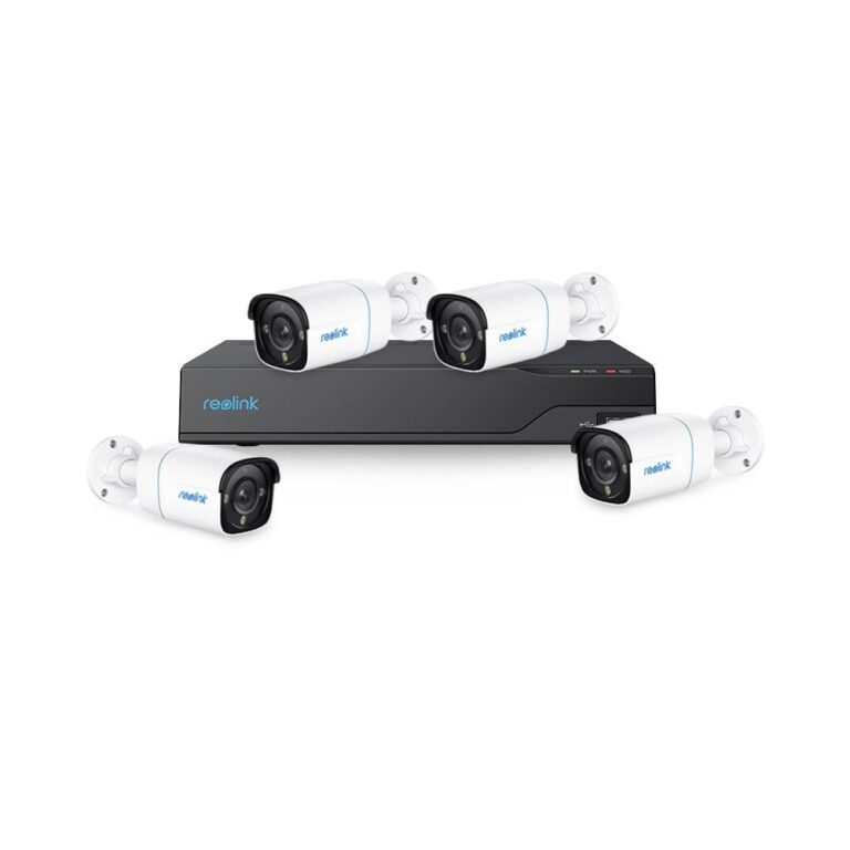 Sistem supraveghere exterior IP basic Reolink KIT-RLK-4EXTIP-8MP-30M-P-M, 4 camere, 4K, IR 30 m, 4 mm, microfon, slot card SD, PoE, HDD 2 TB