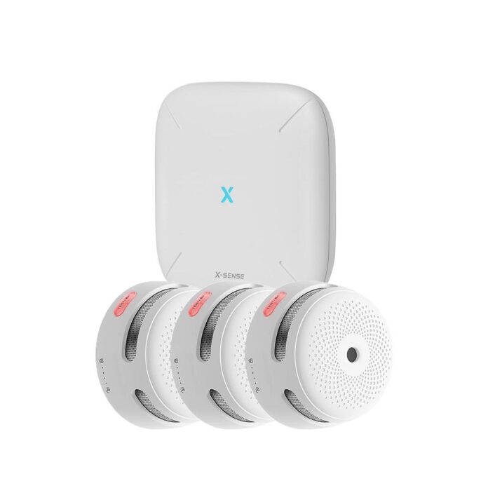 Kit wireless pentru detectarea fumului X-Sense SBS50+3XXS01-M, control aplicatie, WiFi, autonomie 5 ani Kit wireless pentru detectarea fumului X-Sense SBS50+3XXS01-M, control aplicatie, WiFi, autonomie 5 ani