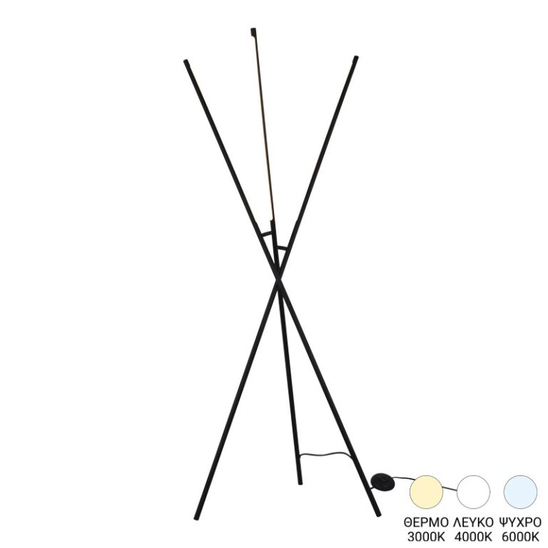 Lampadar Loly, negru, 40x40x145 cm