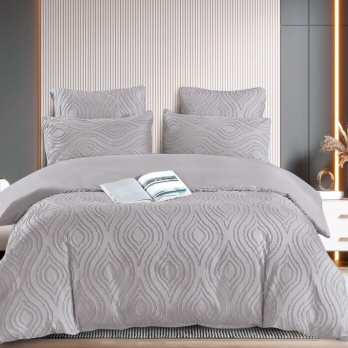 Lenjerie cu Broderie si Insertii Waves Gri 6 Piese (Finet) Lenjerie cu Broderie si Insertii Waves Gri 6 Piese (Finet)