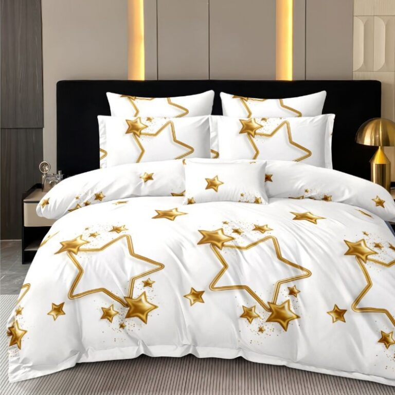 Lenjerie cu elastic 180x200cm, Aurora, 4 Piese