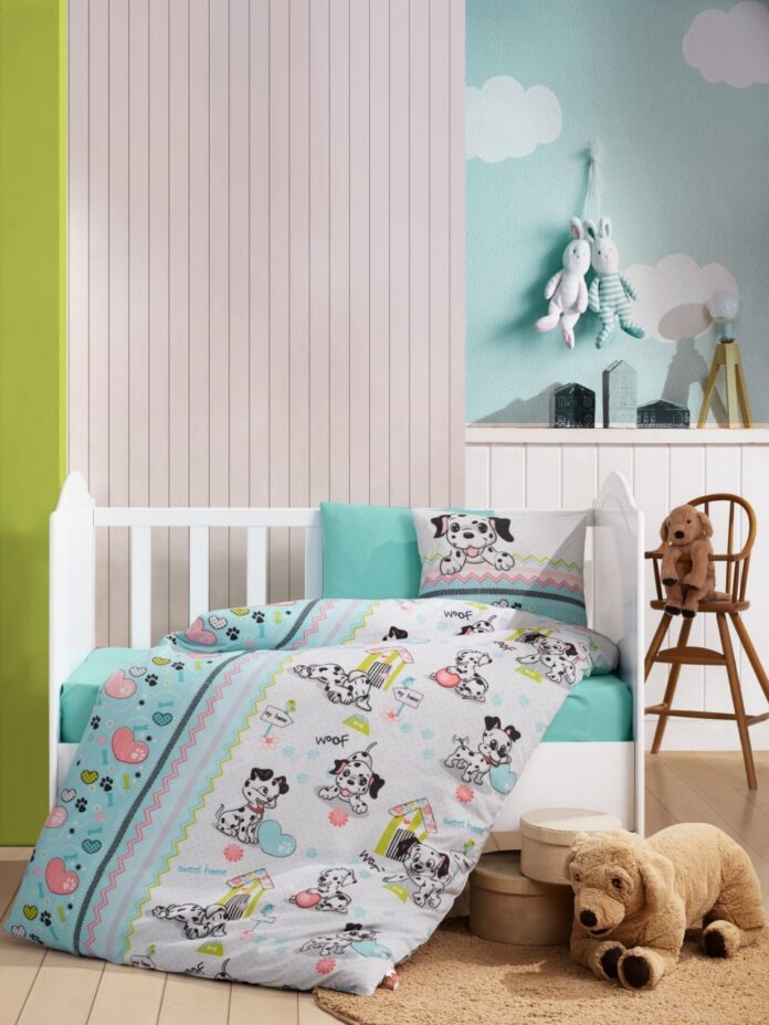 Lenjerie patut bebe Model Dalmaçyalı v2 Mint Lenjerie patut bebe Model Dalmaçyalı v2 Mint