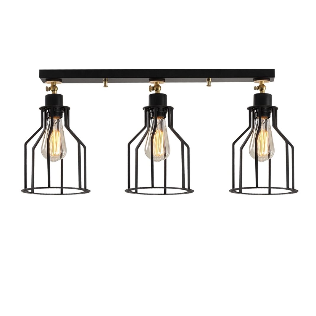Lustra Alacati Negru 72x17x30 cm Lustra Alacati Negru 72x17x30 cm