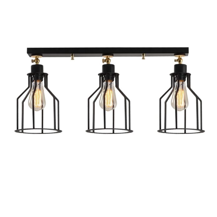 Lustra Alacati Negru 72x17x30 cm Lustra Alacati Negru 72x17x30 cm