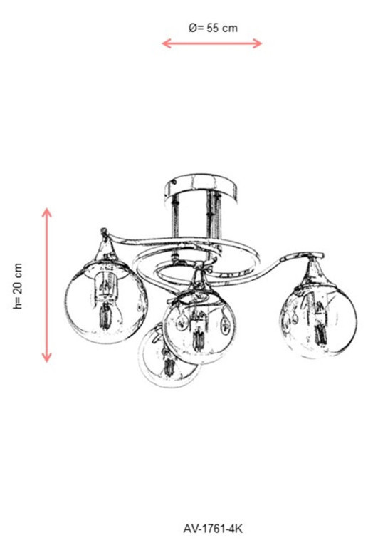 Lustra AV-1761-4K Crom Lustra AV-1761-4K Crom