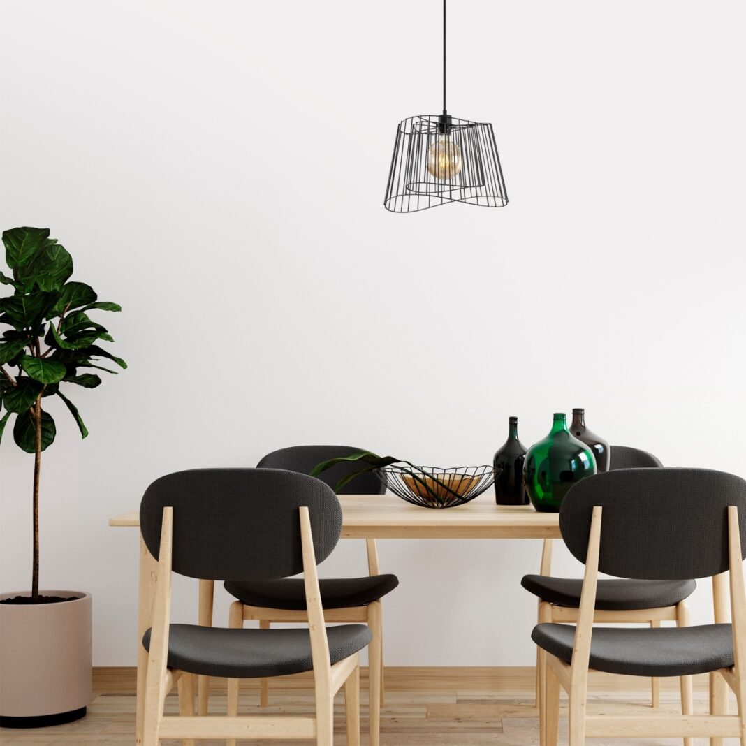 Lustra Byisoo Negru 40x40x126 cm Lustra Byisoo Negru 40x40x126 cm
