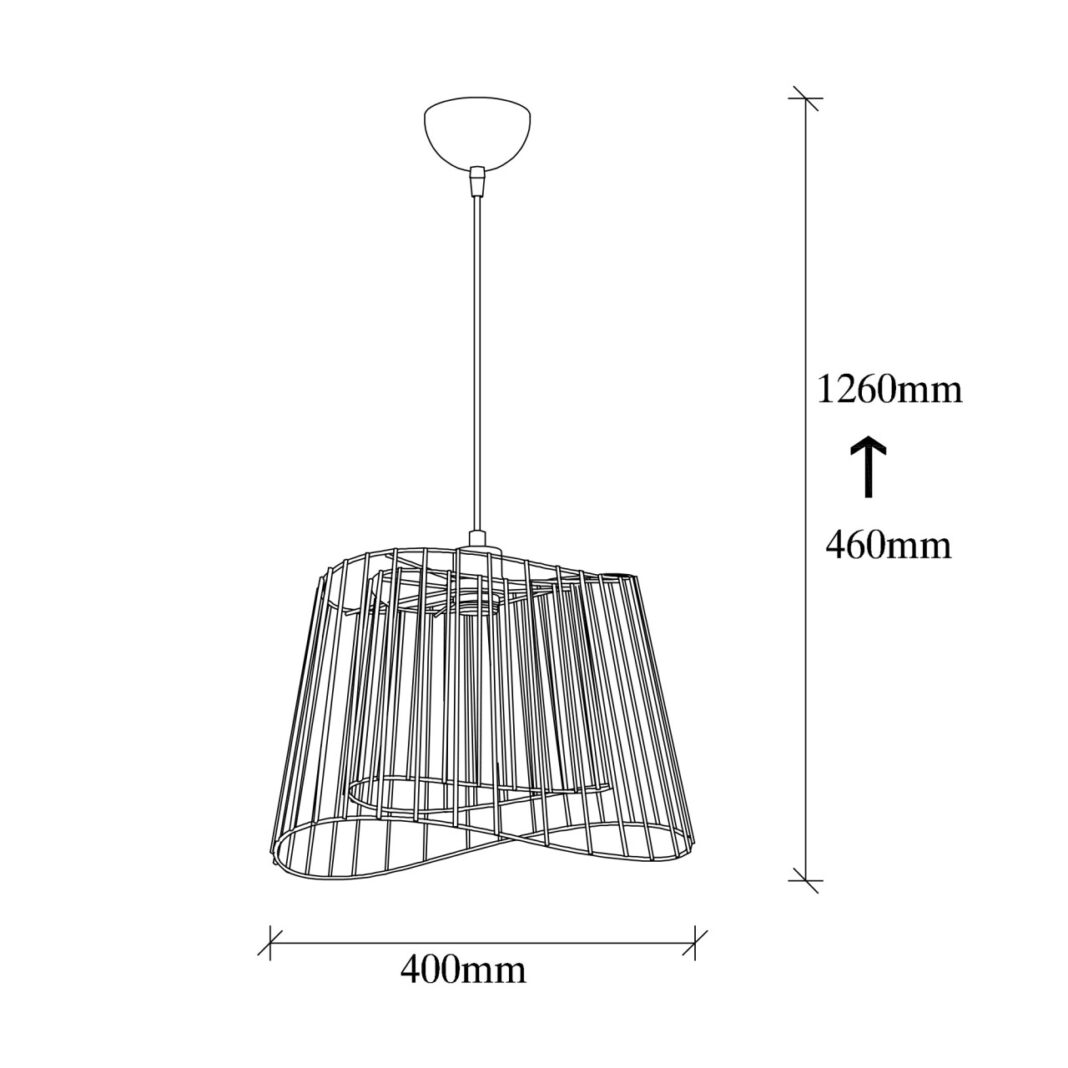 Lustra Byisoo Negru 40x40x126 cm Lustra Byisoo Negru 40x40x126 cm