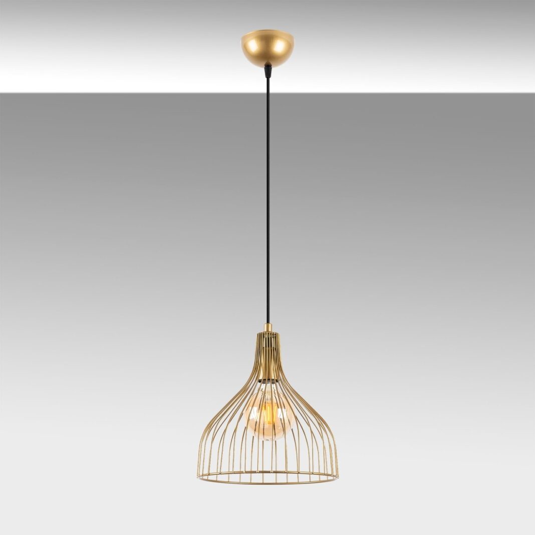 Lustra Cafu Auriu 25x25x123 cm Lustra Cafu Auriu 25x25x123 cm