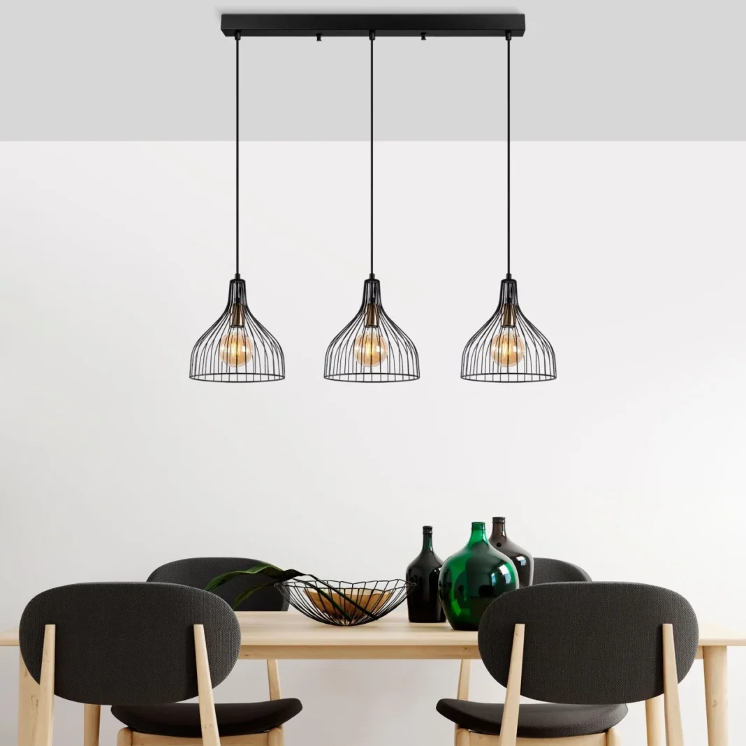 Lustra Cafu Negru 94x25x121 cm Lustra Cafu Negru 94x25x121 cm