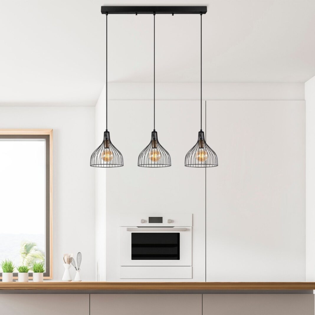 Lustra Cafu Negru 94x25x121 cm Lustra Cafu Negru 94x25x121 cm