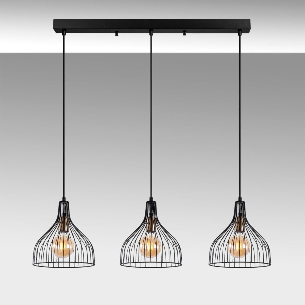 Lustra Cafu Negru 94x25x121 cm Lustra Cafu Negru 94x25x121 cm