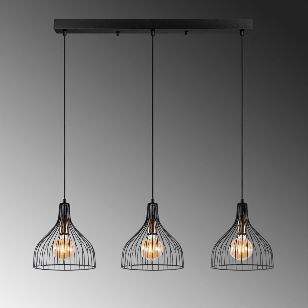 Lustra Cafu Negru 94x25x121 cm Lustra Cafu Negru 94x25x121 cm