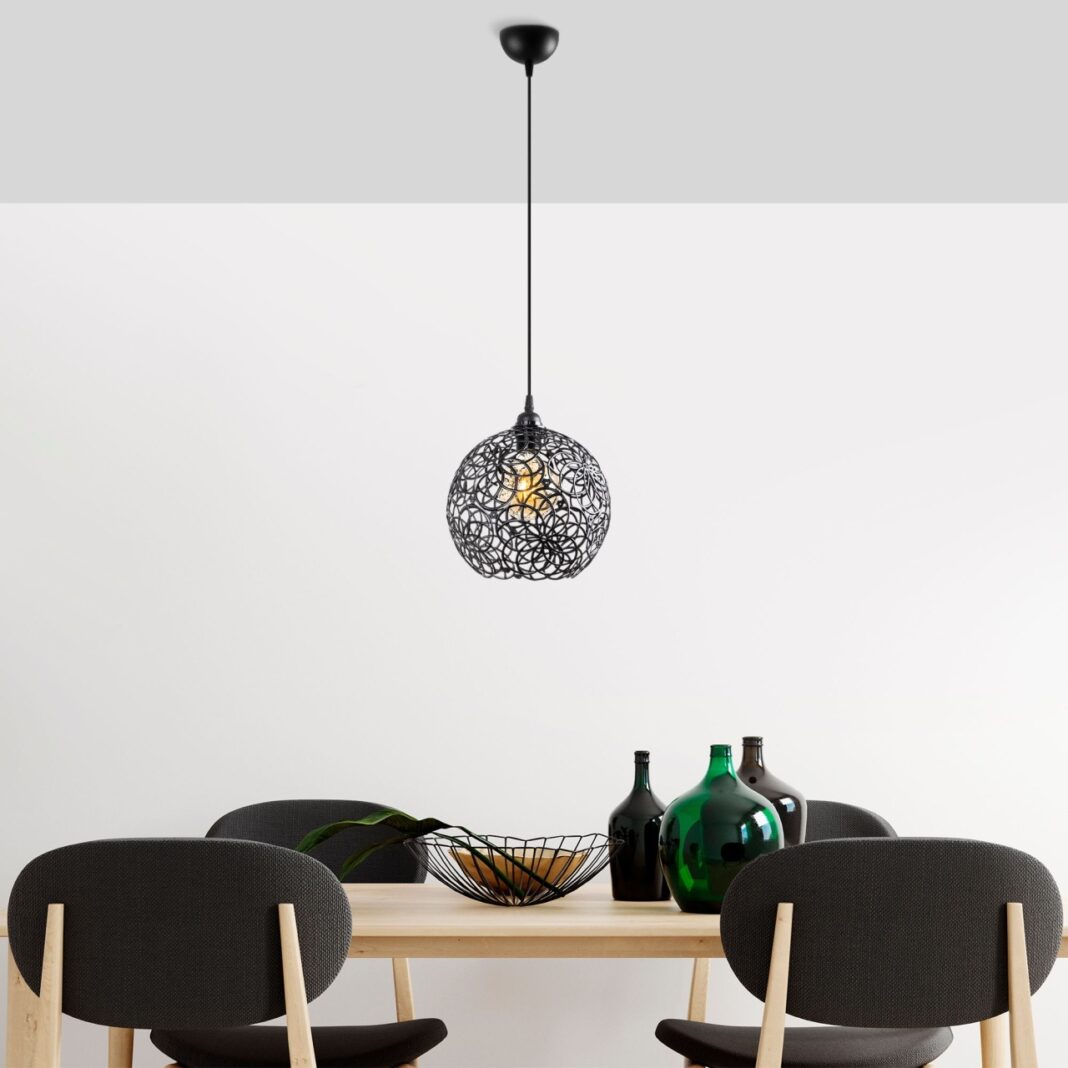 Lustra Hay Negru 25x25x126 cm Lustra Hay Negru 25x25x126 cm