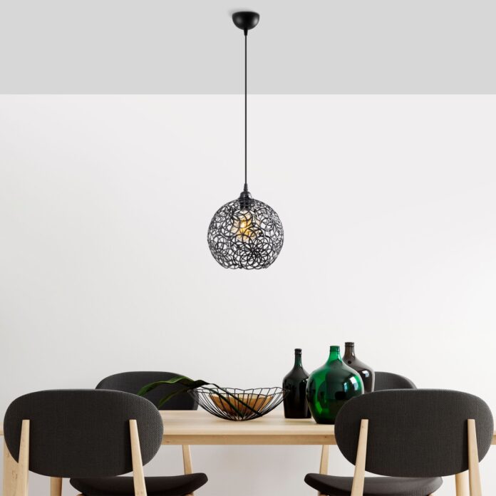 Lustra Hay Negru 25x25x126 cm Lustra Hay Negru 25x25x126 cm