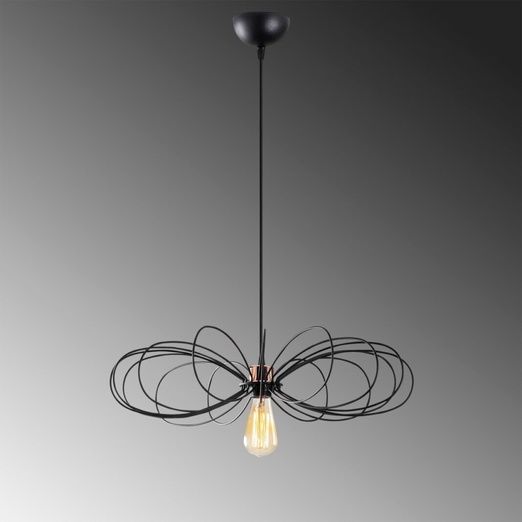 Lustra Hemdem Negru 58x58x112 cm Lustra Hemdem Negru 58x58x112 cm