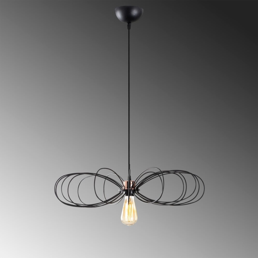 Lustra Hemdem Negru 58x58x112 cm Lustra Hemdem Negru 58x58x112 cm