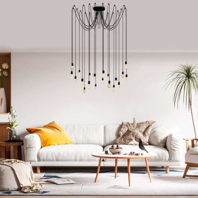 Lustra Kabluni Negru 246x246x102 cm