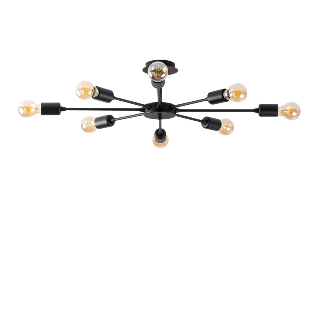 Lustra Ray Negru 78x78x19 cm Lustra Ray Negru 78x78x19 cm