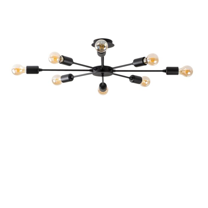 Lustra Ray Negru 78x78x19 cm Lustra Ray Negru 78x78x19 cm