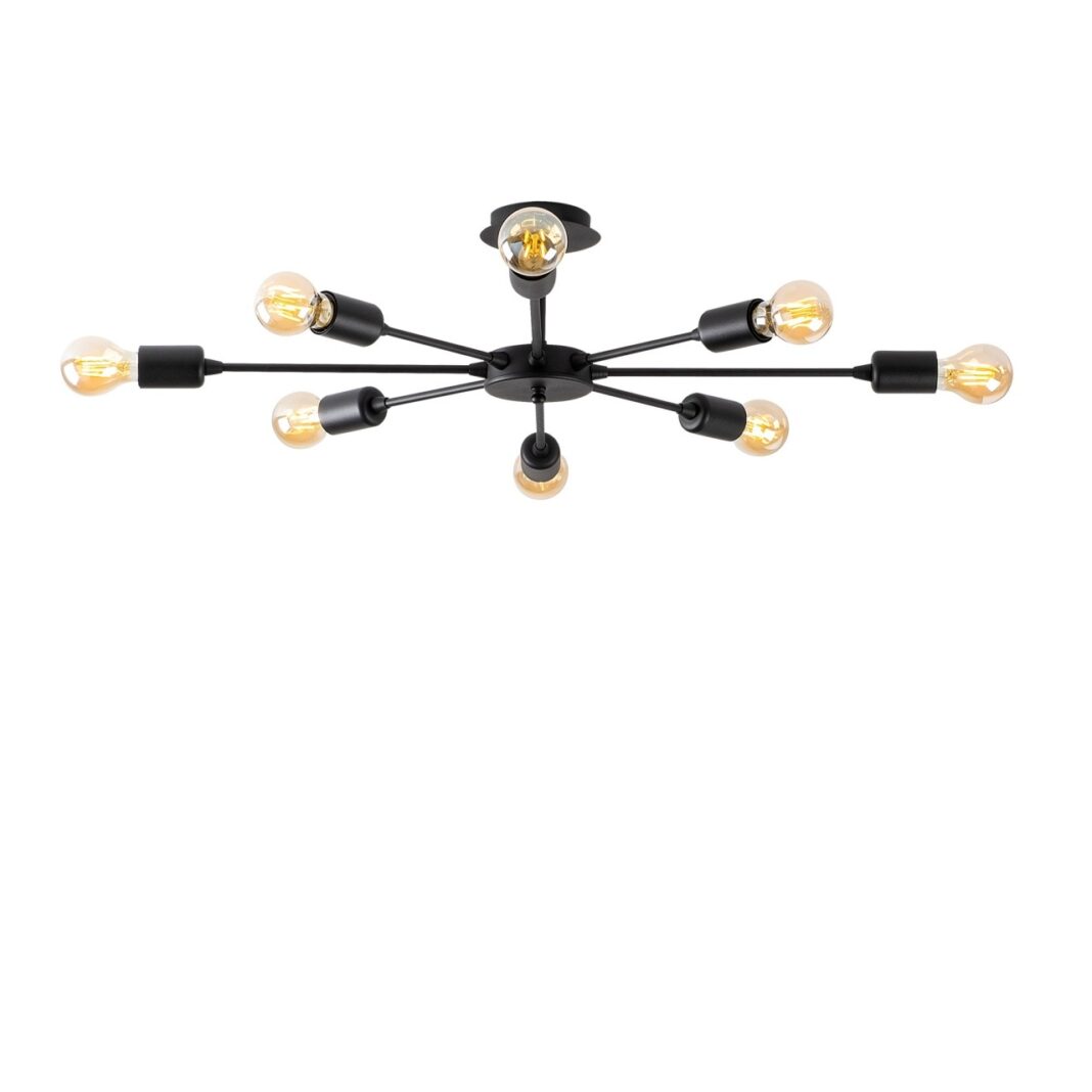 Lustra Ray Negru 78x78x19 cm Lustra Ray Negru 78x78x19 cm