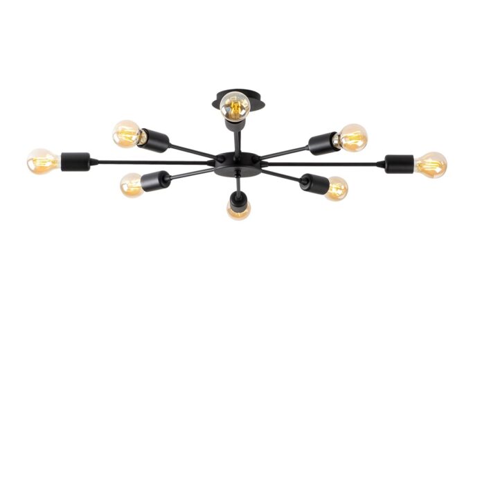 Lustra Ray Negru 78x78x19 cm Lustra Ray Negru 78x78x19 cm