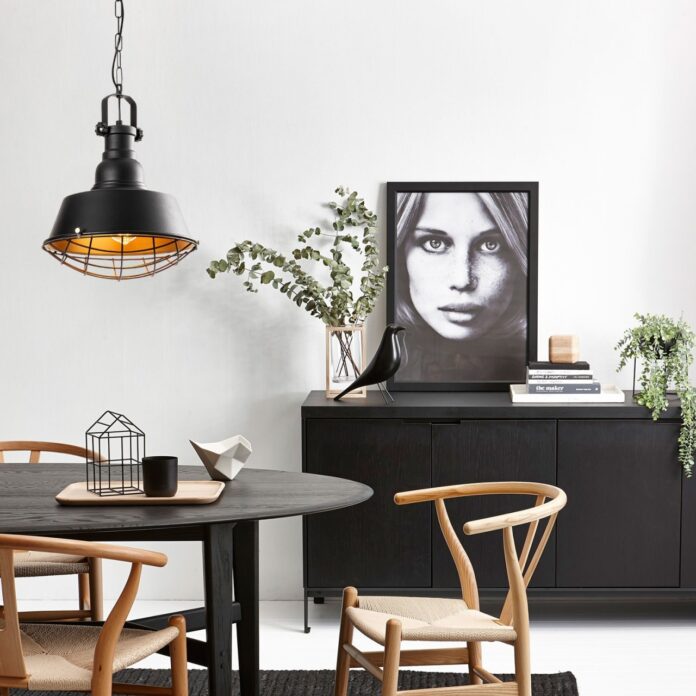 Lustra Saglam Negru 86x30x30 cm Lustra Saglam Negru 86x30x30 cm