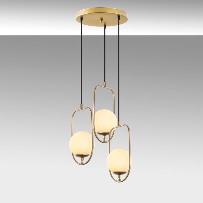 Lustra Skew Auriu 55x185x55 cm Lustra Skew Auriu 55x185x55 cm