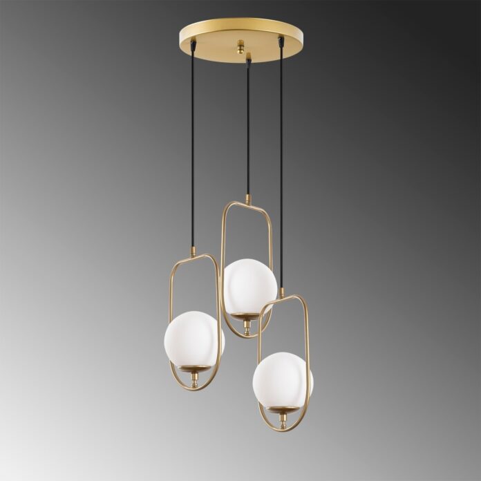 Lustra Skew Auriu 55x185x55 cm Lustra Skew Auriu 55x185x55 cm